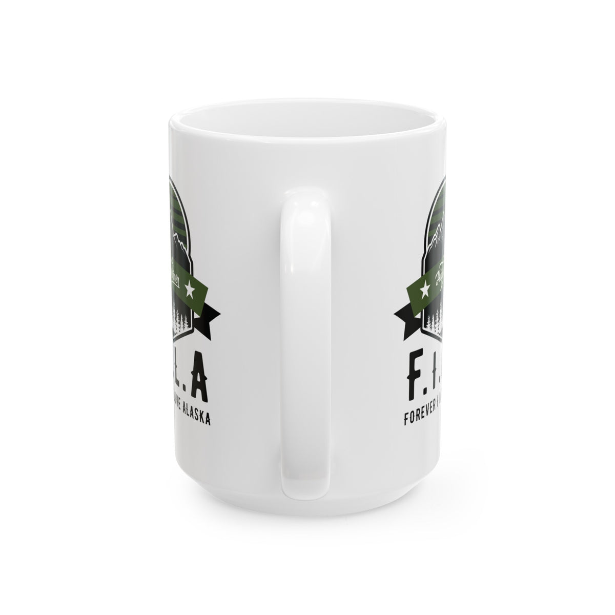 White Forever I Love Alaska Coffee Mug 15oz