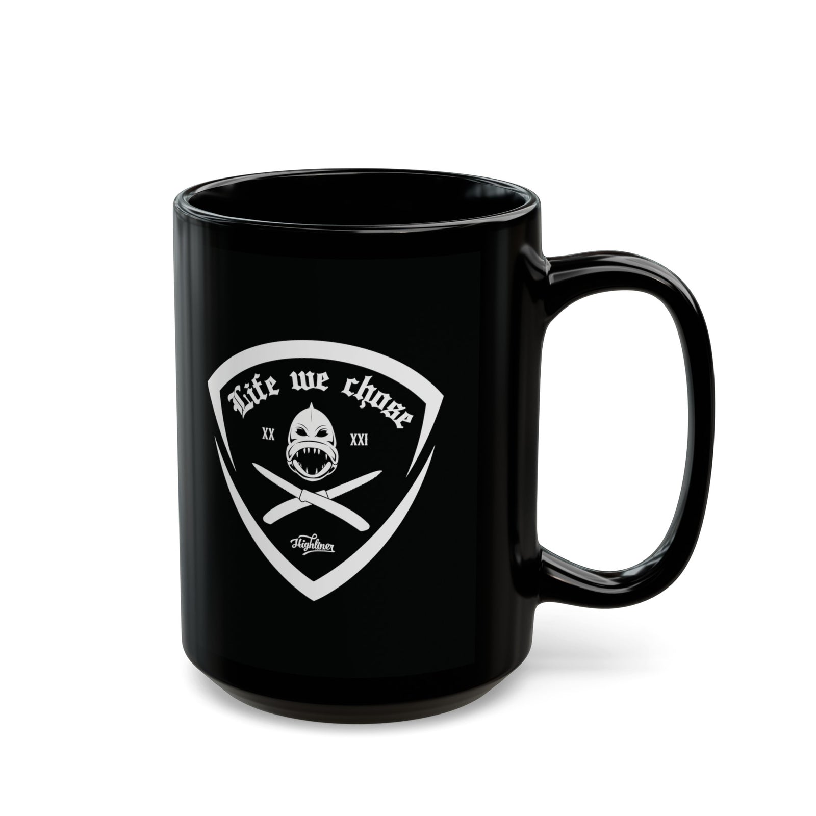 Black "Life We Chose" Coffee Mug: Forged for the Commercial Grind 15oz