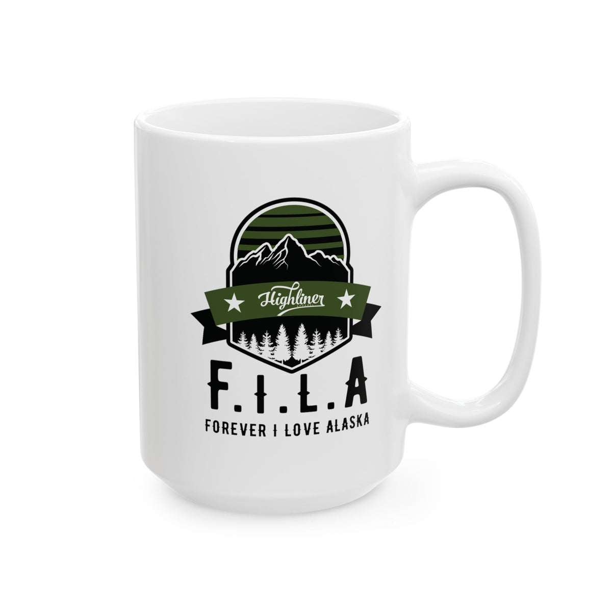 White Forever I Love Alaska Coffee Mug 15oz