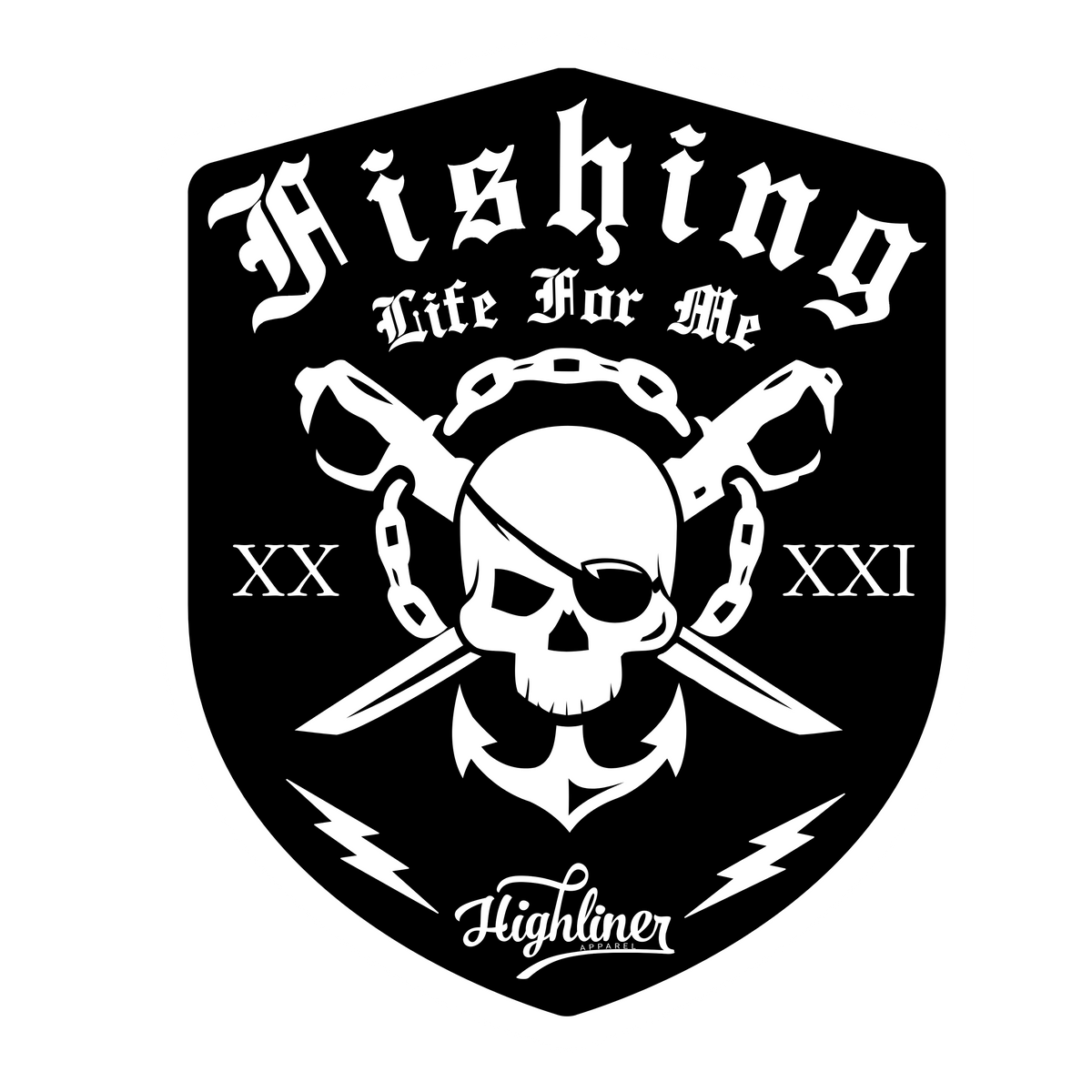 Fishing Life For Me Black Tees