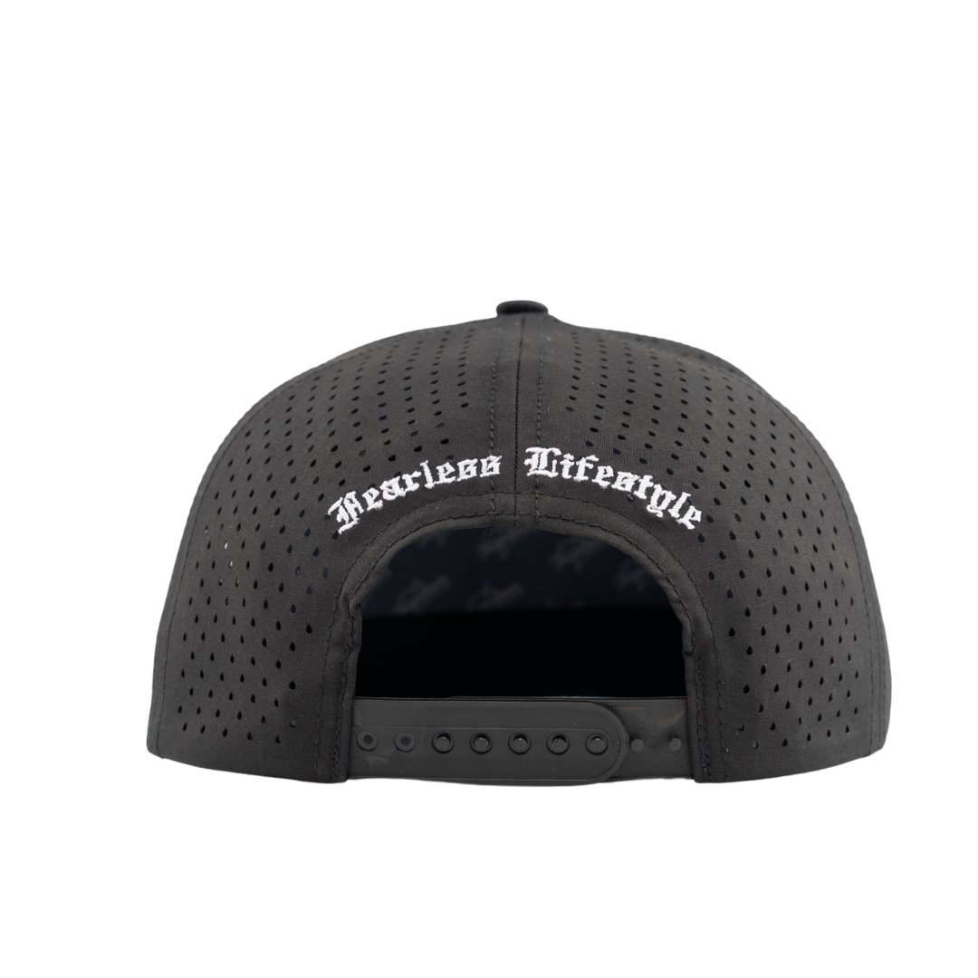 Bred at Sea Black PVC Waterproof Performance Snapback
