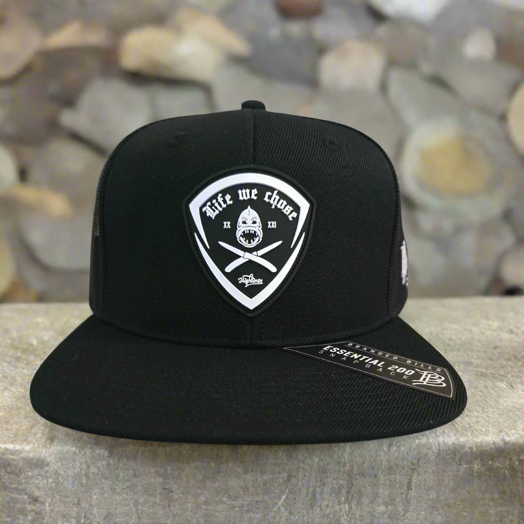 Life We Chose Black Flat Bill Trucker Hat