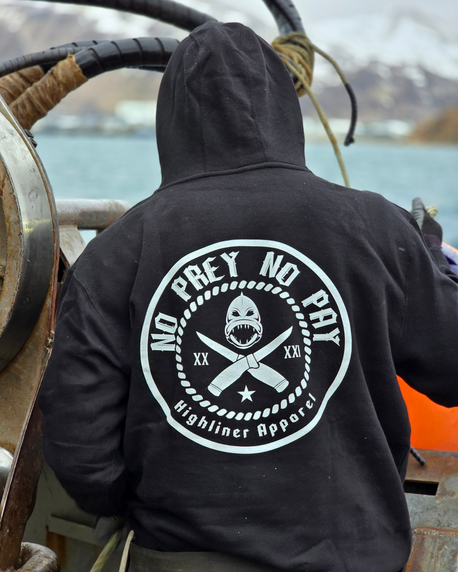 No Prey No Pay Fishing Hoodie (Cod Edition) Alaska Commercial Fishing Fleece