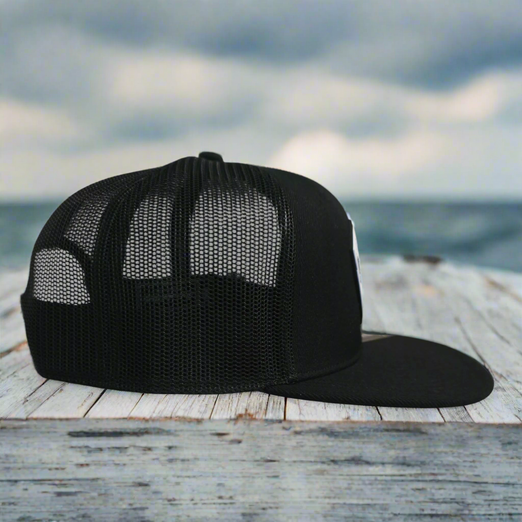 Life We Chose Black Flat Bill Trucker Hat