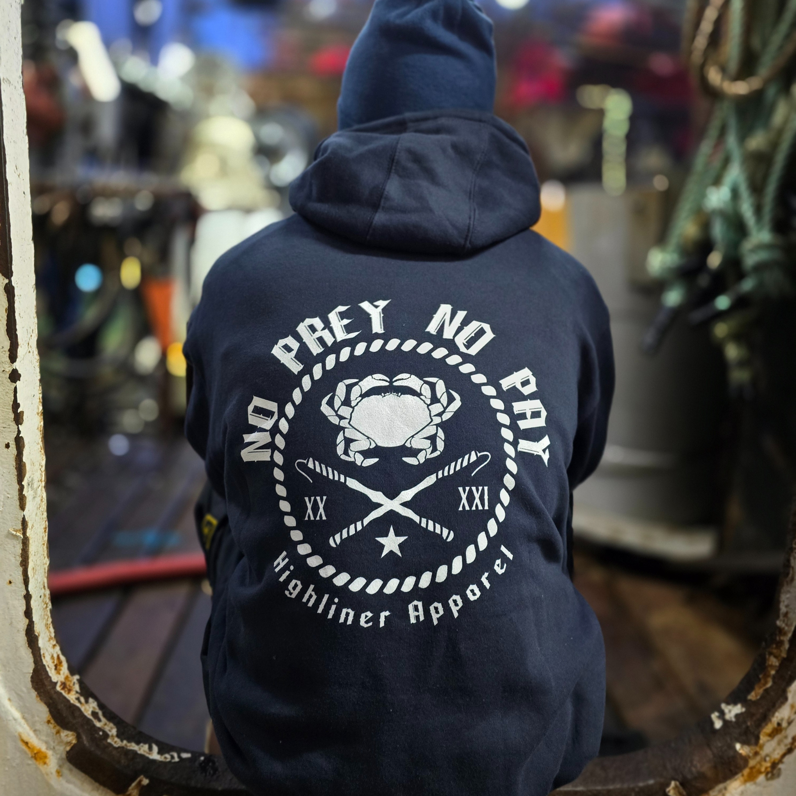 No Prey No Pay Hoodie – Dungeness Crab Edition