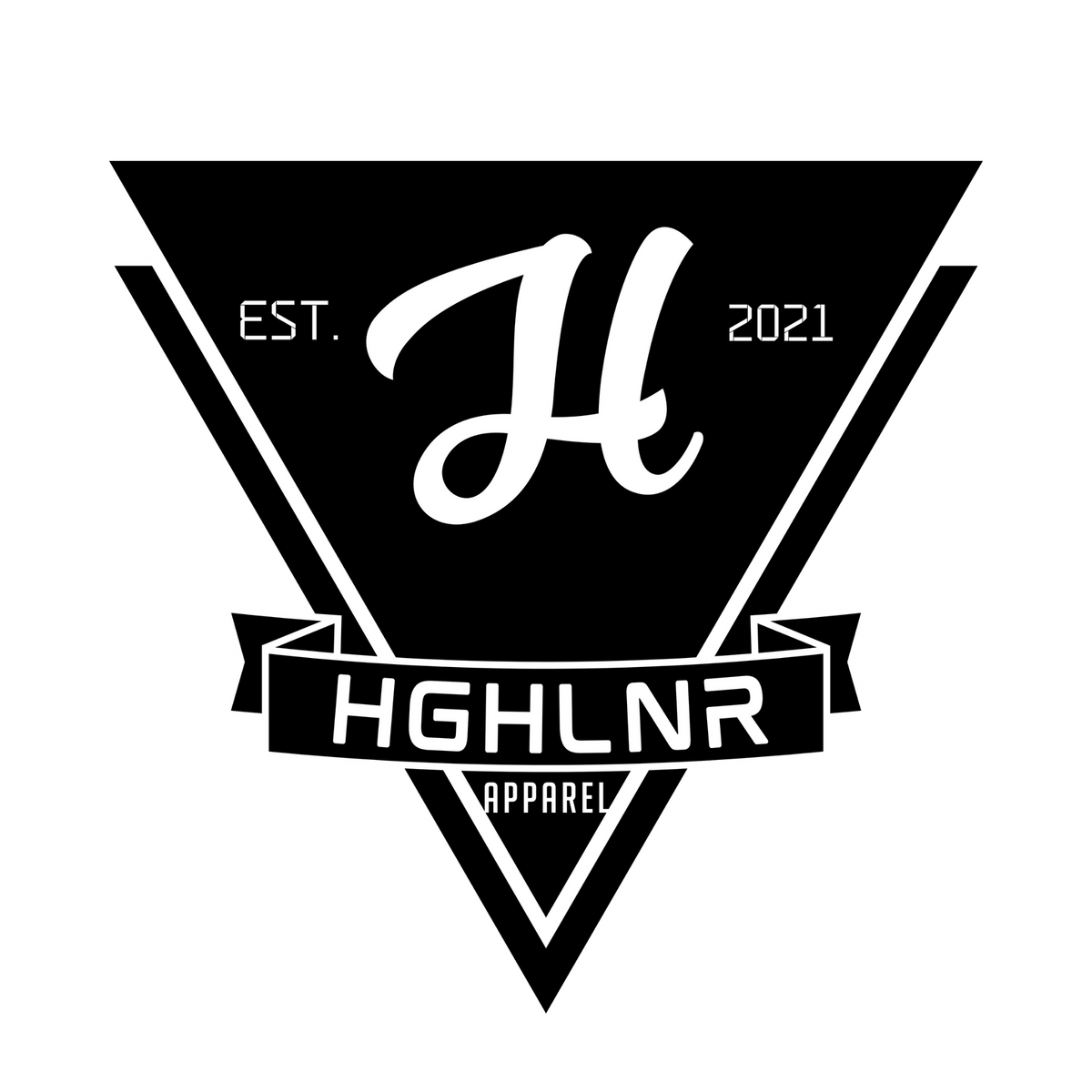 White HGHLNR lettermark Hoodie