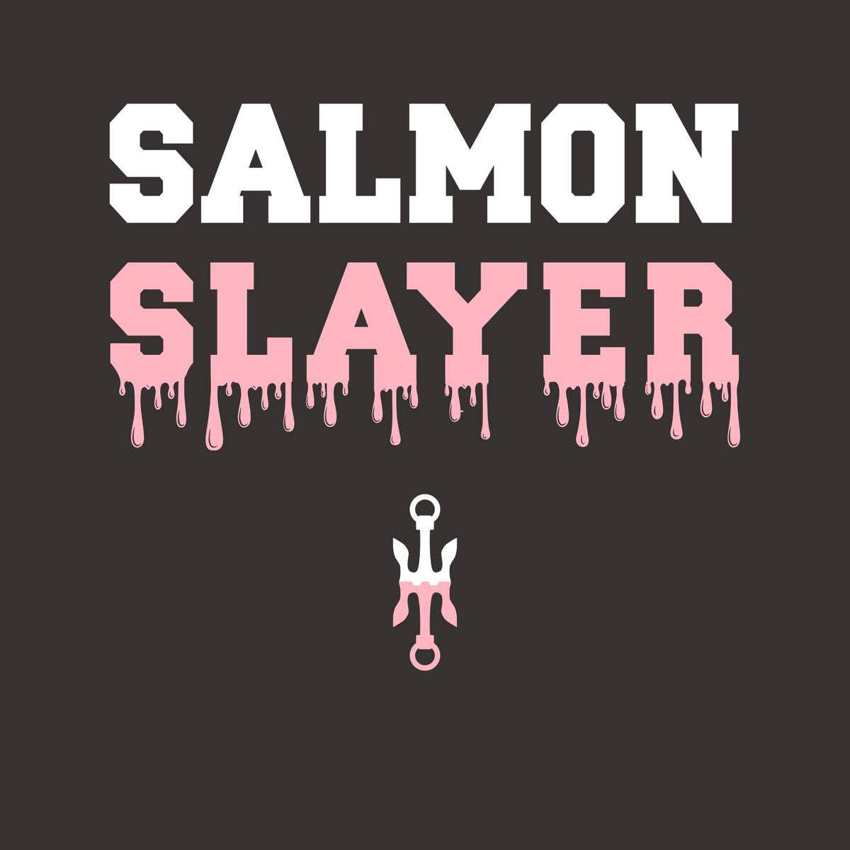 Ladies Asphalt Heather Salmon Slayer Tee