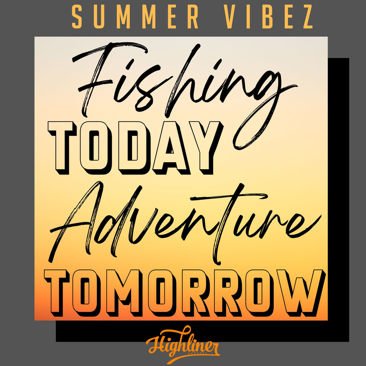 Ladies Charcoal Summer Vibez Tee