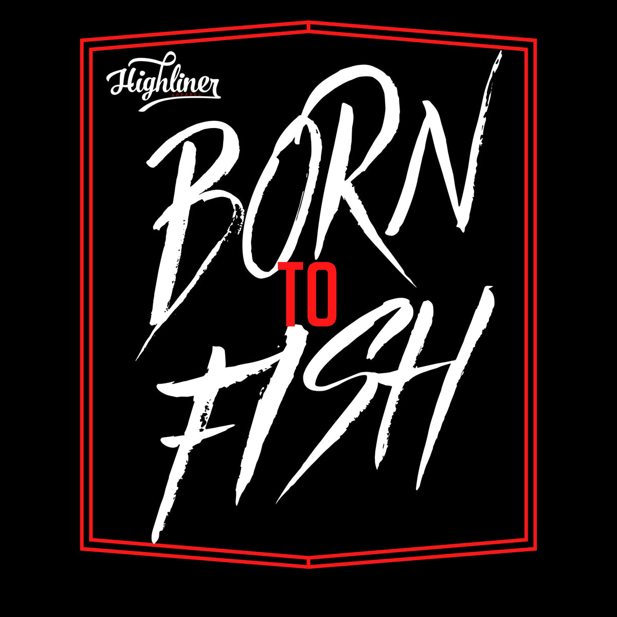 Black Born to Fish Premium Long sleeve