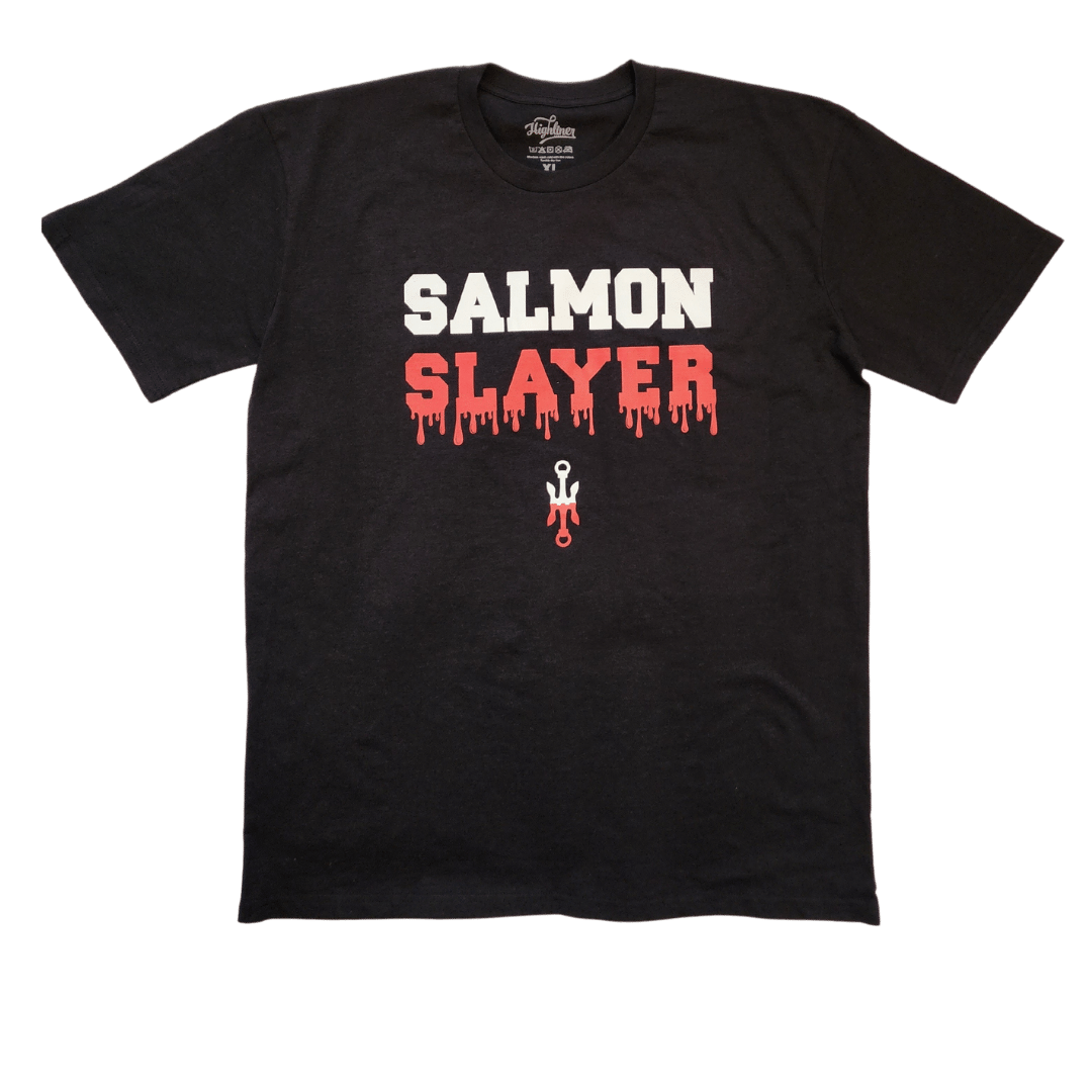 Black Heather Salmon Slayer Tee