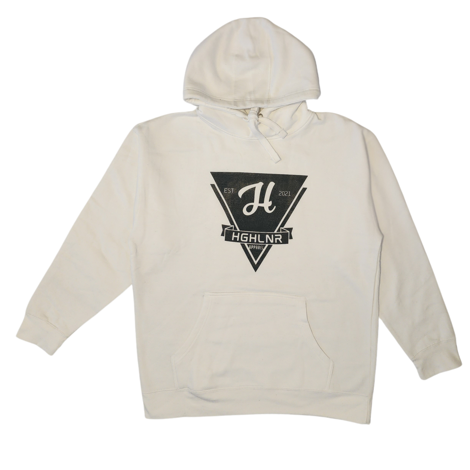 White HGHLNR lettermark Hoodie