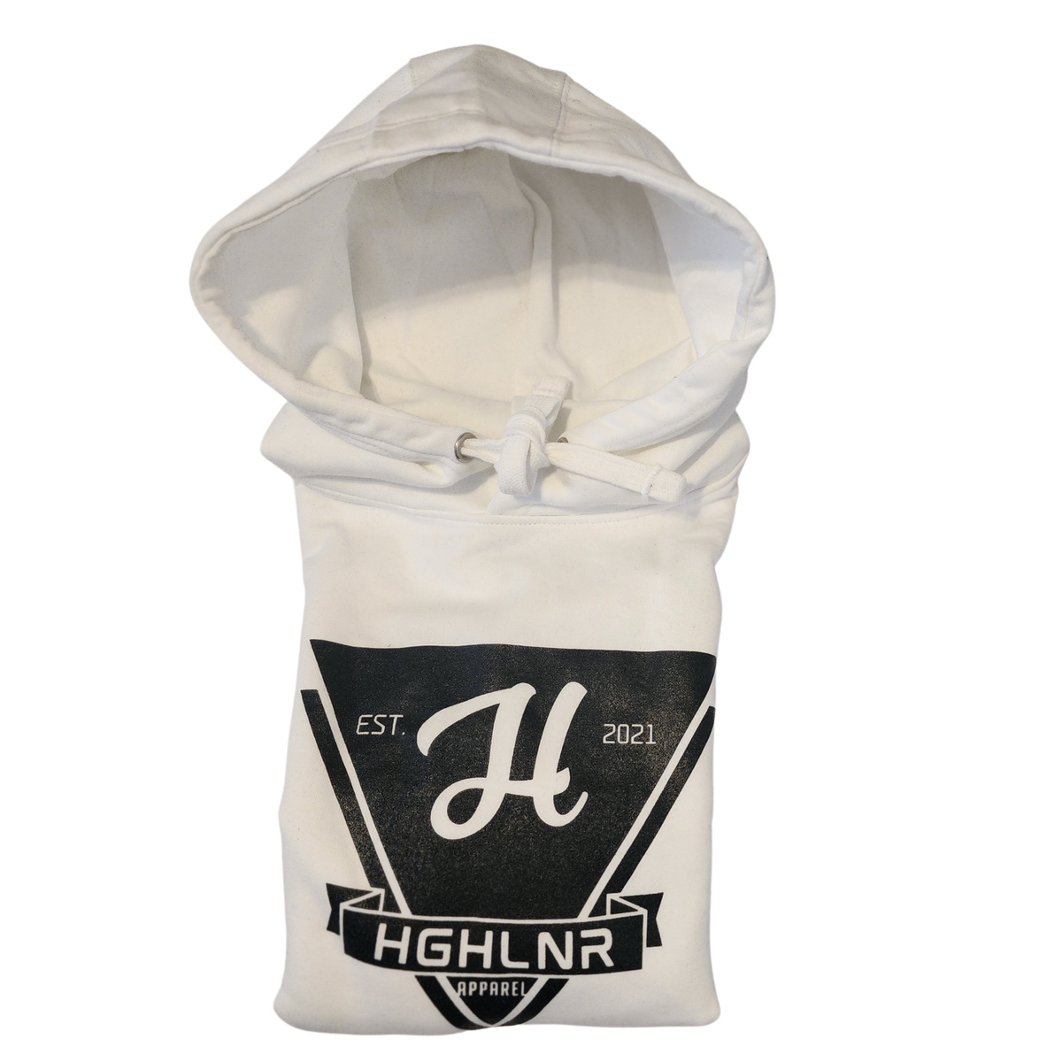 White HGHLNR lettermark Hoodie