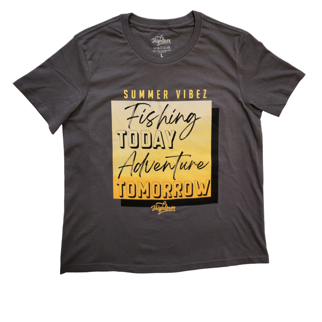 Ladies Charcoal Summer Vibez Tee